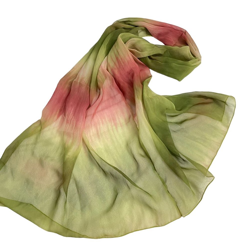 Collection XIIX Women's Multi Color Green & Pink Scarf